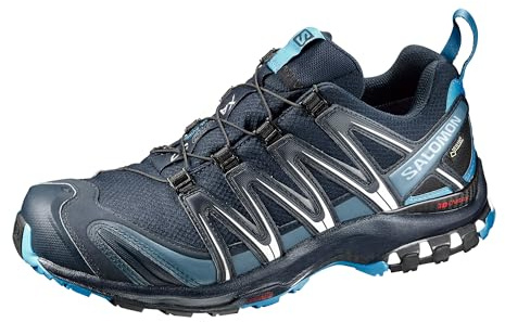 Salomon XA Pro 3D Gore-Tex Waterproof Men's Trail Running and Walking Shoes, Stability, Grip, Waterproof and Long-Lasting Protection, Navy Blazer, 11