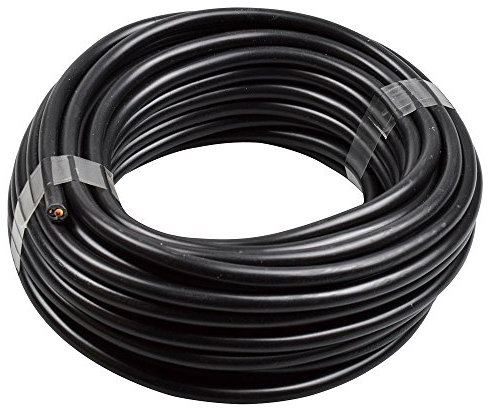 Schlauchleitung H03VV-F 2x0,75mm² 10m PVC rund schwarz