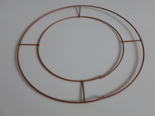 2 x 10 Wire Flat Round Copper Wreath Rings. Decoration / Floral Tributes / Floral Displays