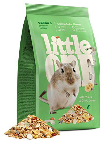 Little One Gerbils | 400 g | Alleinfuttermittel für Rennmäuse | Enthält Eiweißstoffe, Fette, Kohlenhydrate, Mineralstoffe und Vitamine | Mit Yucca und getrockneten Bananen