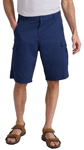 Mountain Warehouse Lakeside Mens Shorts - 100% Durable Twill Cotton Cargo Shorts, Durable Shorts, 6 Pockets - Spring Summer, Walking, Running, Hiking & Camping Navy Men's W34