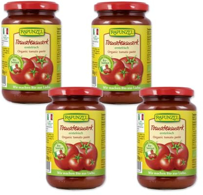 Rapunzel Bio Tomatenmark 22% Tr.M, 4er Pack (4 x 360 g) - BIO