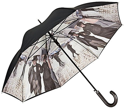 VON LILIENFELD® Parapluie Gustave Caillebotte: Paris sous la pluie Canne Grand Robuste Ouverture Automatique Double Épaisseur