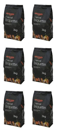6 x de bar Be Quick 3 kg de briquettes de charbon de bois à charbon de haute qualité avec un long temps de combustion pour une expérience heißeres Barbecue.