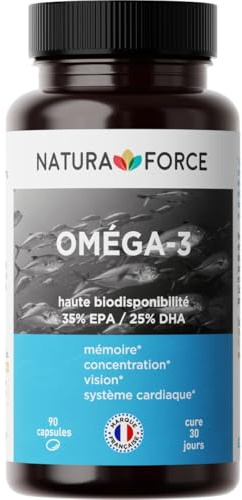 Huile de Poisson - Oméga 3 de Types EPA 35% & DHA 25% - Poissons Sauvages Issus de la Pêche Protégée & Sans Métaux Lourds (1 unité)
