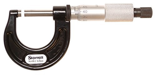 Starrett V436.2MXRL-25 - micrómetro exterior, 0 - 25 mm Graduación 0,001 mm