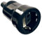 as - Schwabe PVC Kupplung - Schutzkontaktkupplung mit doppeltem Schutzkontakt - Anschluss Leitungen bis max. 1,5mm² - 230V - 16A - IP20 - Schwarz, 62225