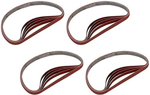 Sanding Detailer Replacement Belts 20-Pack, 5 Each of 80,120,180,240 grit