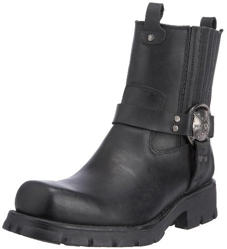 New Rock 7605-s1, Herren Motorradstiefel, schwarz, EU 45.5 / 11 UK