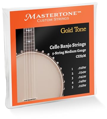 Gold Tone Mastertone™ CES5M Banjo Cello 5-String Medium Gauge Strings (.028, .048, .042, .034, .028)