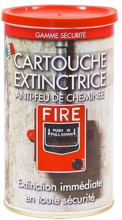 Cartouche Extinctrice pour Insert et Poêle - Contre les Départs de Feu de Cheminée en Foyer Fermé - Utilisation Facile - Action Immédiate - Base de Nitrate de Potassium - Pyrofeu