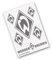 AUFKLEBERKARTE STICKER AUFKLEBER „Raute” 6tlg SV WERDER BREMEN silber