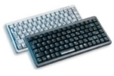 CHERRY G84-4100, Teclado Mecánico Compacto, Distribución Alemana (QWERTZ), Sin Teclas Windows, Con Cable (USB & PS/2), Interruptores CHERRY ML, Gris Claro
