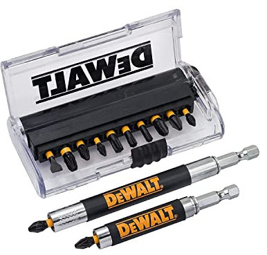 DeWalt DT70512T 12 Piece Impact Torsion Inserts and 2 Magnetic Adapters Set