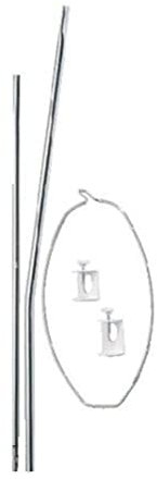 roba Himmelstange für Babybetten - Universal Himmelhalter in Weiß - Zubehör für Betthimmel - ca. 150 cm hoch / rund