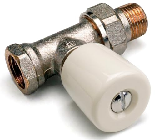 Comap Robinet manuel droit à simple réglage pour radiateur - Droit Femelle 1/2 - Thermostatisable - EuroSar - 419204 Inox