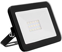 UKEW 10W Outdoor Security Lights - Slim IP65 Rated Weatherproof Daylight 6500K 150W Halogen Equivalent - LED Floodlight for Garden, Backyard, Garage