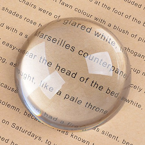 LONGWIN Crystal Dome Paperweight Reading Magnifying Glass (60mm)