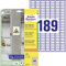 AVERY Zweckform L7871-20 Stark haftende Etiketten (3.780 Aufkleber, 25,4x10mm auf A4, extrem stark selbstklebend, auch für schwierige Oberflächen, bedruckbare Power Klebeetiketten) 20 Blatt, weiß