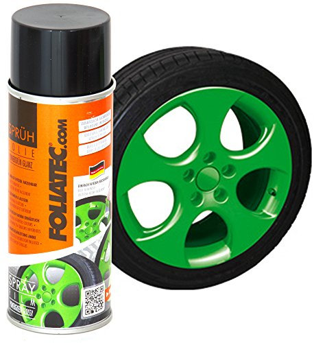 Foliatec Sprühfolie Auto Felgenfolie Sprüh Lack Spraydose Abziehbar, Gute Deckkraft, Powergrün Glänzend, 1x 400 ml