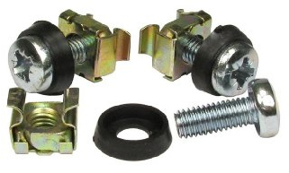 50 Pack of M6 Cage Nuts Screws Washers 19 Data Network Rack Cabinet Mount PDU