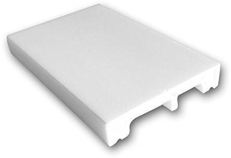 Orac Flexible Leiste SX157F 200 cm x 1,3 cm x 6,6 cm aus Polyurethan glatt abgewinkelt mit Kabelkanal vorgrundiert