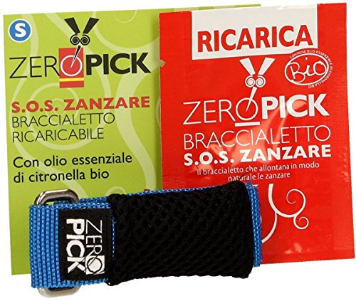 Zeropick Bracciale Antizanzare S Blu Citronella Bio 1 Unità 300 g