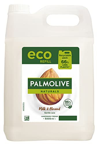 PALMOLIVE- Savon liquide Mains Soin délicat Amande & lait -Format économique-Bidon de 5L