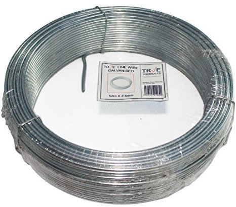 Galvanised Tension Straining Line Wire Coil for Fencing 2.5mm x 52m Long