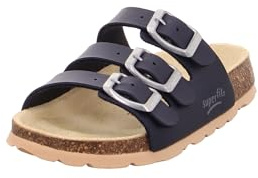 Superfit Jungen FUSSBETTPANTOFFEL Hausschuhe, BLAU 8000