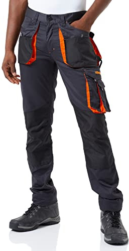 Beta 7860E XL - Pantaloni leggeri da lavoro multitasche, tessuto in poliestere e cotone. Ampie tasche porta metro anteriori con chiusura a strappo, nastro porta martello - Grigio
