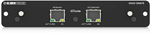 Klark Teknik DN32-DANTE Audinate Dante-Erweiterungsmodul mit bis zu 32 bidirektionalen Kanälen