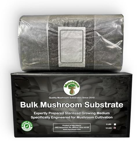 MycoHaus Compost for Mushroom Growing | Sterilized Substrate for Mushrooms | Mushroom Soil Organic | Home Cultivation Supplies | 10 Pound (1 Pack)