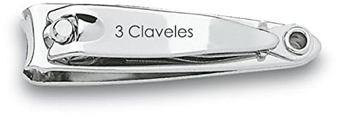 3 Claveles 244 Cortauñas con Lima, Brillo, Cromado de 5 cm