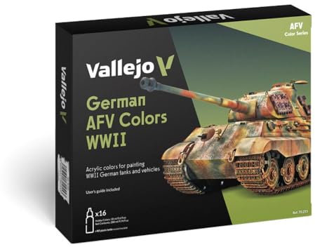 Vallejo Model Color WWII German Acrylic Paint Set - Assorted Colours (Pack of 16)