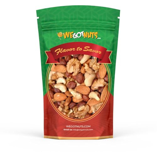 Raw Deluxe Unsalted Mixed Nuts- Premium Quality Kosher Mixed Nuts Snack by We Got Nuts- Natural Rich Flavor Cashews, Walnuts, Almonds, Pecans, Macadamia Nuts & More- Packed in A Resealable Bag- 3 lbs