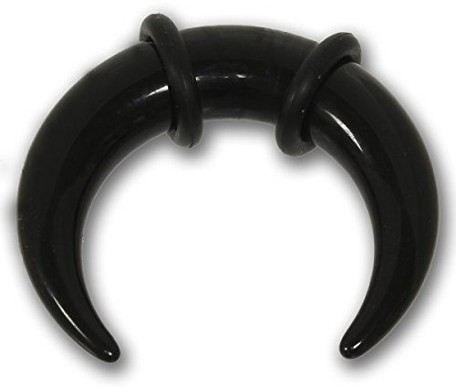 Pain-is-Art Dehnungshorn aus schwarzem Acryl 3,0 mm Expander Piercing