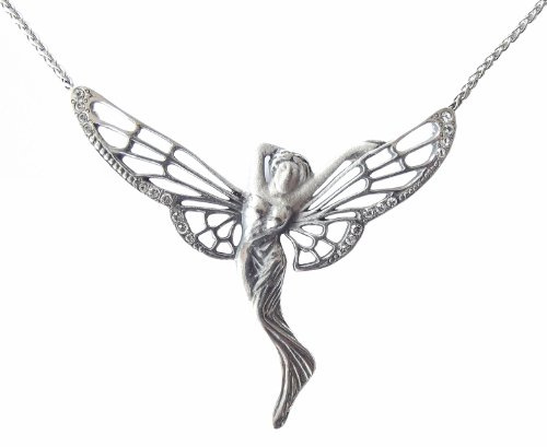 Halskette Schmetterling 925 Silber Jugendstil