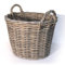 Fireside Round Log Basket - Large Grey [Kitchen & Home]