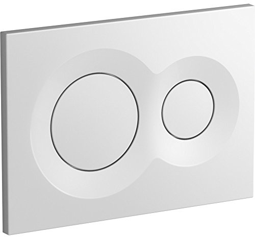 Kohler K-75890-0 Lynk Flush Actuator Plate for 2 x 4 In-Wall Tank and Carrier System, White