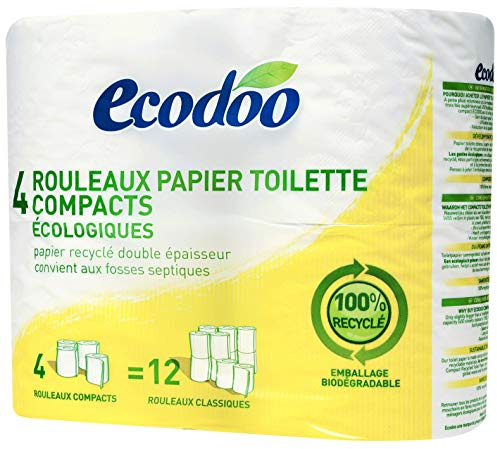 Papel higienico compacto 100% reciclado 4uds Ecodoo