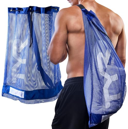 TYR Alliance Mesh Equipment Bag – Swim Gear Backpack for Pool, Gym & Training
