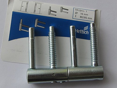 Hettich Einbohrbänder höhenverstellbar, 80/85 mm, Stahl verzinkt, 1 Stück, 9100424, EAN: 4008057037891