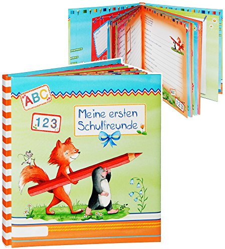 Mein Freundebuch - Meine ersten Schulfreunde - für Jungen & Mädchen/Freunde Buch - gebunden für Schule Kind - Kinder Vorschule Poesiealbum - Poesie A5 S..