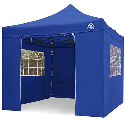 All Seasons Gazebos 3x3m Waterproof Pop Up Gazebo with Premium Sides Royal