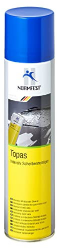Normfest Topas Intensiv-Scheibenreiniger Schaum – haftstark, streifenfrei, gebrauchsfertig, für Glas, Spiegel und Autoscheiben, lackverträglich, ideal für Fahrzeugpflege, 400 ml
