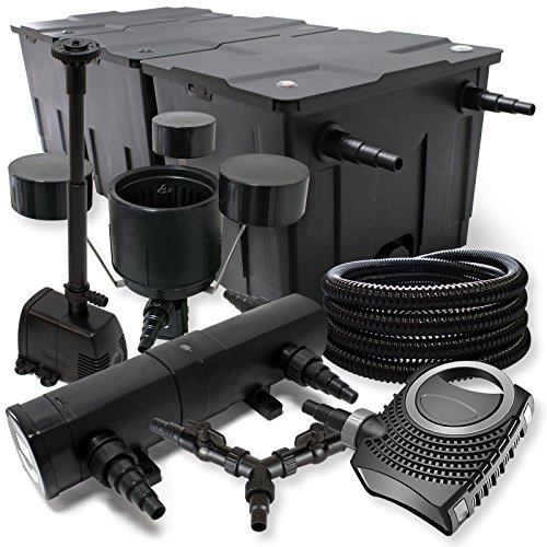 SunSun filterset 90 000 l damm 24 W dammklarare NEO10 000 80 W pump 25 m slang skimmer fontän
