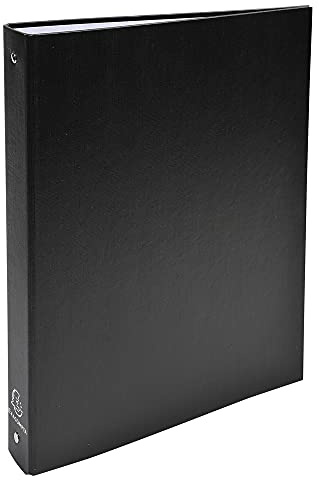 Exacompta 51371E - Carpeta forrada polipropileno 4 anillas, 30 mm, A4, negro, 1 unidad