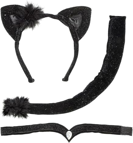 W WIDMANN MILANO Party Fashion - Set costume da gatto per adulti, accessori per carnevale, cosplay
