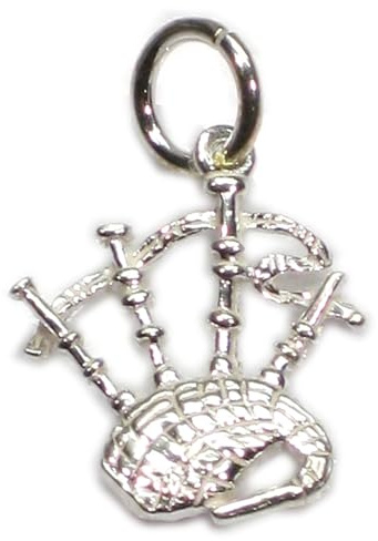 Cornemuse PETITE breloque en argent sterling .925 x 1 breloques écossaises d'Ecosse